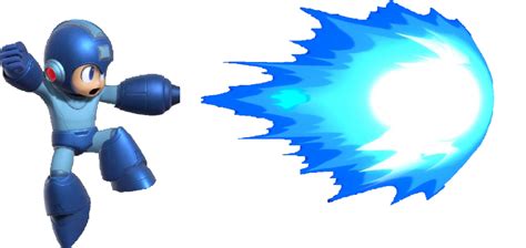 Mega Man Shooting A Charged Shot While Jumping By Transparentjiggly64