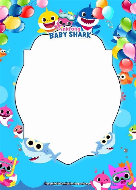 There are 6 models of baby shark pinkfong birthday cards to edit and print. Shark Birthday Invitation Free Printables New Free ...