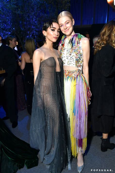 Rowan Blanchard And Hunter Schafer At The Vanity Fair Oscars Party The Euphoria Cast At The
