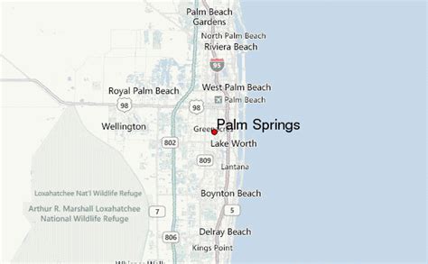 Map Of Palm Springs Florida World Map