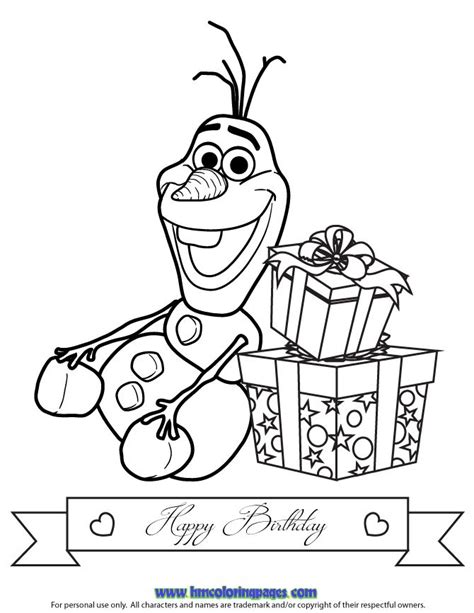 Frozen Birthday Cake Coloring Pages Coloring Pages