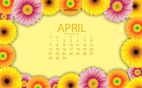 Download Wallpapers April 2019 Calendar Spring 2019 Calendars Spring