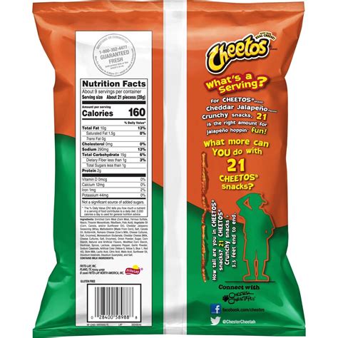 Cheetos Crunchy Cheddar Jalapeno Cheese 8 5oz Snacks Americanos