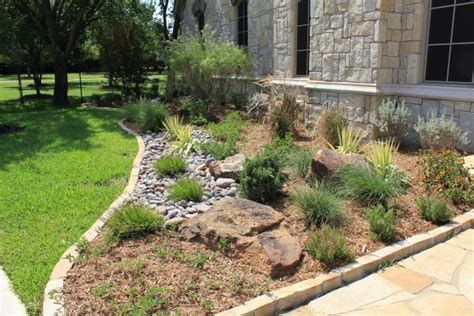 Native Texas And Stone Landscaping Swimming Pool And Landscaping