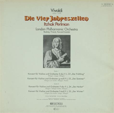 Antonio Vivaldi Itzhak Perlman The London Philharmonic Orchestra