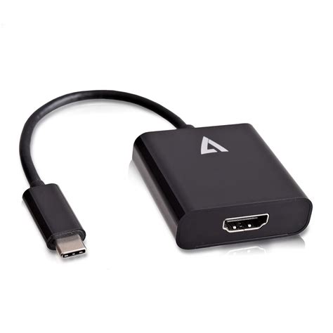 V USB Video Adapter USB C Male To HDMI Female Black Walmart Com