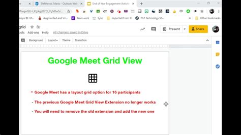Google meet is a good alternative to zoom, webex for hosting a conference call where you have many participants. New Google Meet Grid View Extension - YouTube