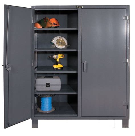 Shop for heavy duty shelving in garage shelves and racks. DURHAM MFG Heavy Duty Storage Cabinet, Gray, 78" H X 48" W ...