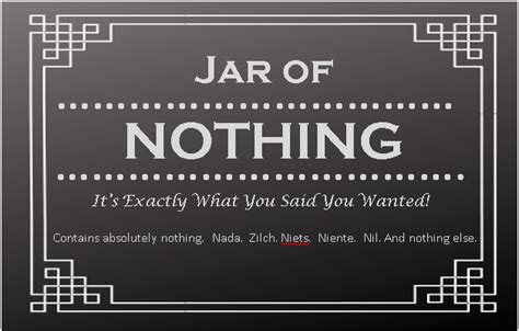 Jar Of Nothing Printable Free