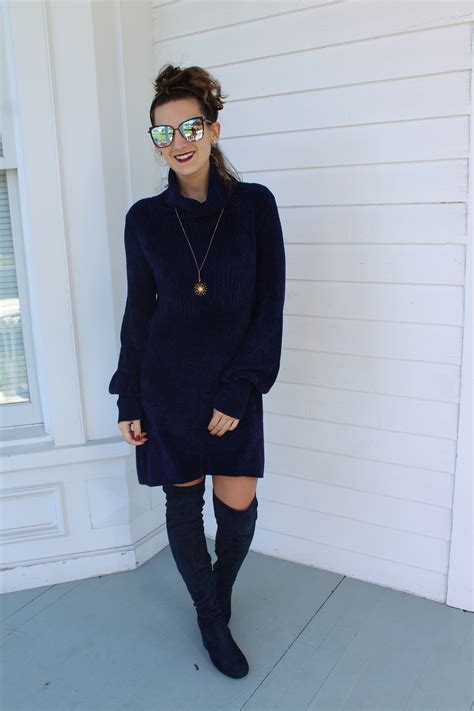 Sweater Dresses And Over The Knee Boot Looks Lively Craze