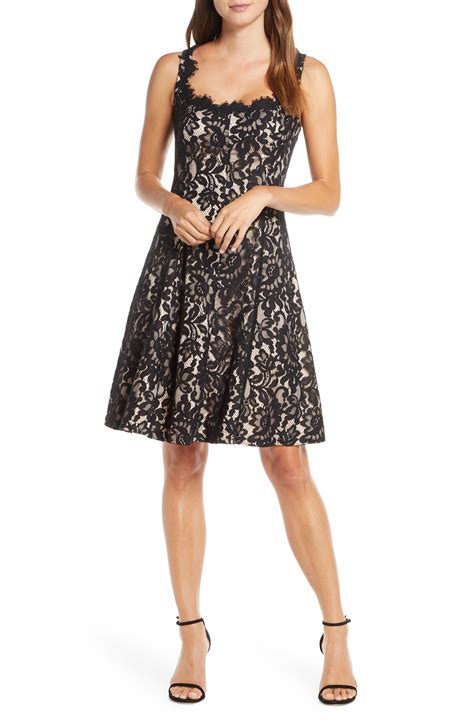 Eliza J Lace Fit And Flare Dress Nordstrom