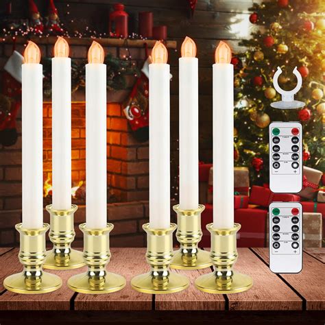 Window Candles For Christmas Decorations Deaunbr Battery Operated 6