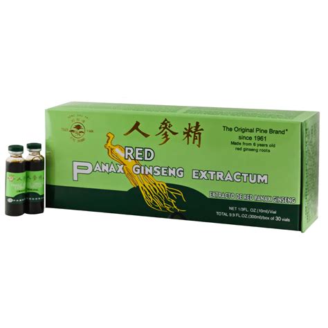 Pine Brand Red Panax Ginseng Extract With Alcohol 30x10cc Prince Of