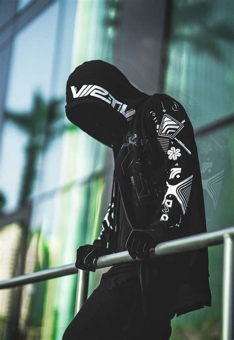This wallpaper is about person in black hoodie, download hd wallpaper for desktop, or mobile in best quality (4k). LPv4 /white./ https://damascusapparel.com | Cyberpunk fashion, Futuristic fashion, Tech fashion