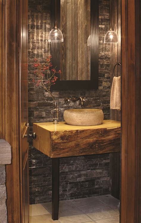Rustic Elegance For The Powder Room Colorado Homes And Lifestyles