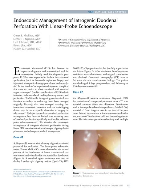 Pdf Endoscopic Management Of Iatrogenic Duodenal Perforation With