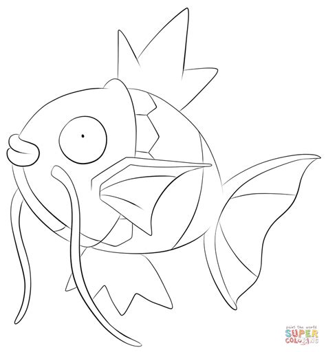 Magikarp Coloring Page Free Printable Coloring Pages