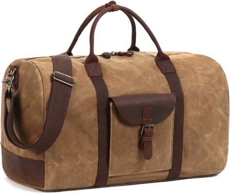 Canvas Duffle Bag Carry On For Men Large Waterproof Travel Tote