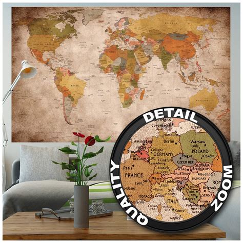 Great Art Poster World Wap Wall Picture A Map Of The World