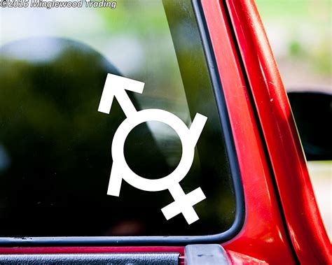 Minglewood Trading Gender Fluid Symbol Sign Vinyl Decal
