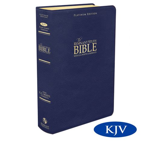 Large Print Kjv Platinum Remnant Study Bible Blue Leather