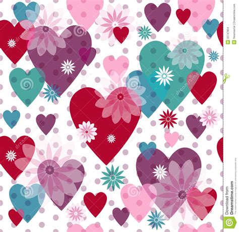 Seamless Valentine Pattern Stock Vector Illustration Of