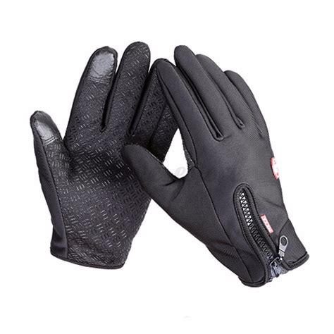Men Women Winter Ski Warm Waterproof Gloves Full Finger Touch Driving
