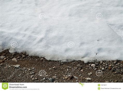 Melting Snow On Ground Royalty Free Stock Photography