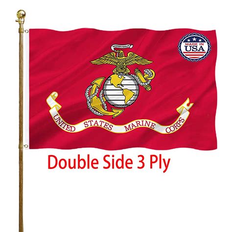 nandb us marine corps flag usmc flags 3x5 outdoor double sided 3 ply american marine corp