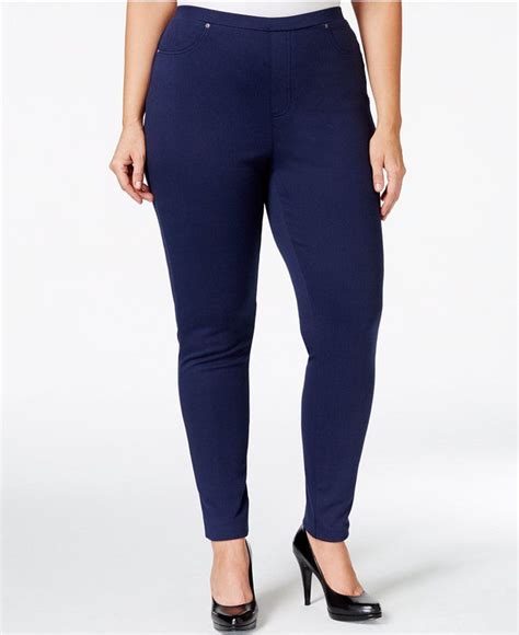 Styleandco Style And Co Plus Size Pull On Twill Leggings Only At Macys