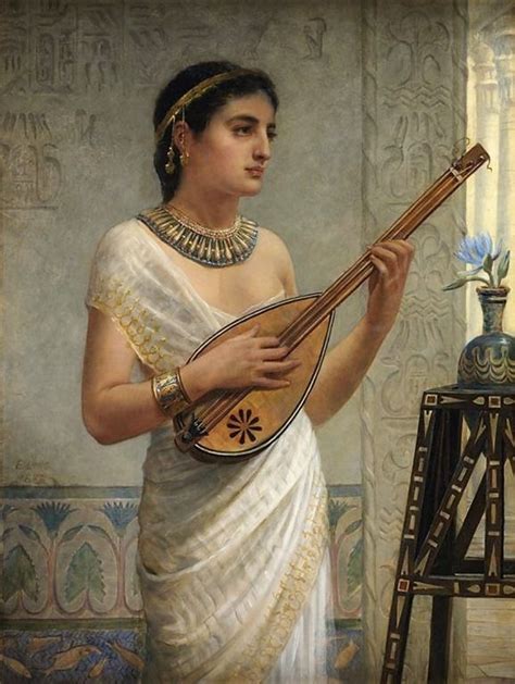 Edwin Longsden Long The Mandolin Player 1886 Mandolin Egyptian Woman Old Paintings
