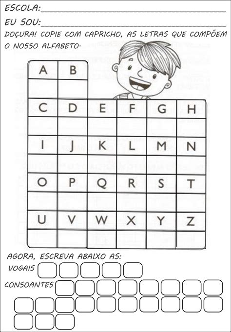 Atividade Aprendendo O Alfabeto Aprender O Alfabeto Alfabeto Atividades Gambaran
