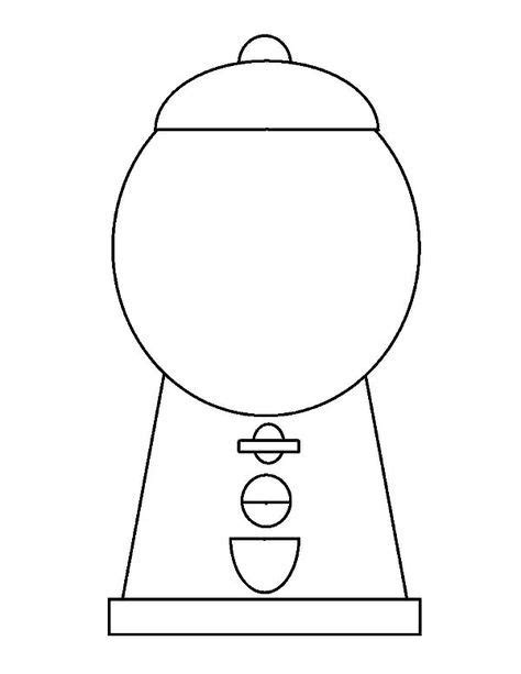 100% free sweet treats coloring pages. Gumball Machine Outline Coloring Pages | Bubble gum ...