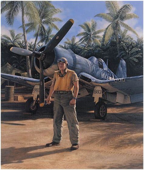 Pappy Boyington Wwii Pilot Air Wing Commander American Hero