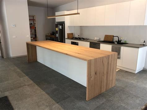 Timber Kitchen Island Bench Top Timber Benchtop Kitchen White And