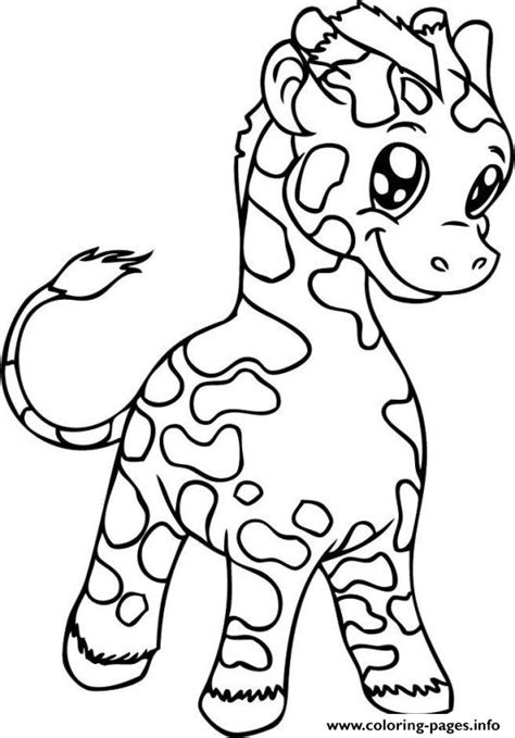 Baby Giraffe Animal Ssdabe Coloring Pages Printable