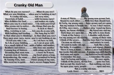 The Cranky Old Man Poem What Do You See Reading Recommendations Trust God