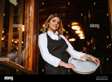 Waitress Blonde Attractive Young Woman Hi Res Stock Photography And