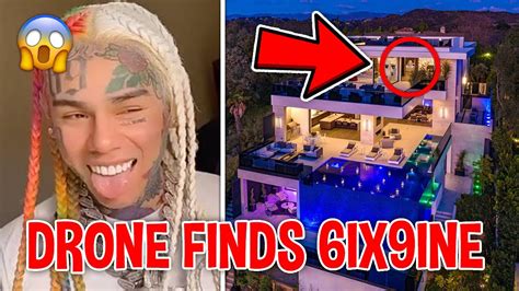 6ix9ine relocated to california mansion new address leaked youtube