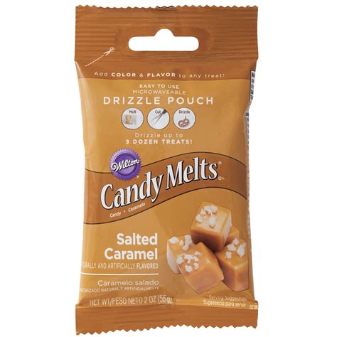Wilton Salted Caramel Candy Melts Drizzle Pouch 2 Oz