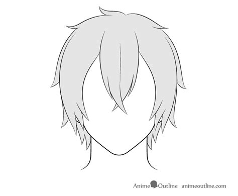 How To Draw Anime Male Hair Step By Step Animeoutline Anime Boy