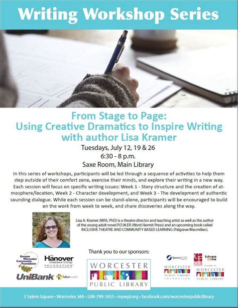 Aspiring Writers Are Welcome To Join Us In July From 630 8pm In The