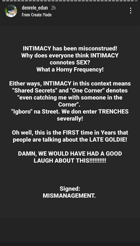 Why Does Everyone Think Intimacy Connotes Intercourse Denrele Edun