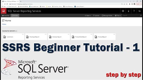 Sql Server Reporting Services Ssrs Tutorial For Beginners Youtube