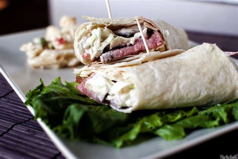 Roast Beef Sits Inside Of A Soft Whole Wheat Flour Tortilla With