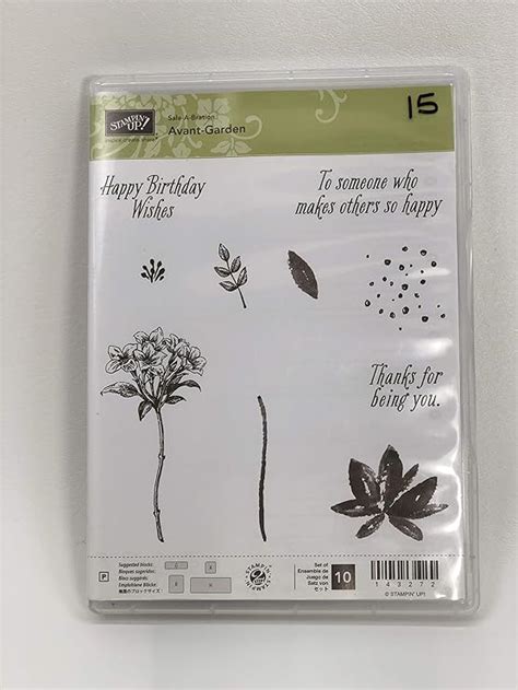 Amazon Com Stampin Up Photopolymer Stamp Set Avant Garden Arts Crafts Sewing