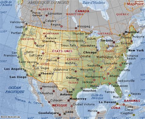 Carte Etats Unis Villes Voyages Cartes