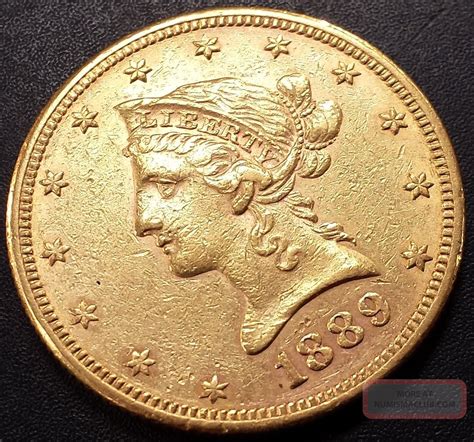 1889 S Liberty Head Ten Dollar Gold Piece Details 10 00 Eagle