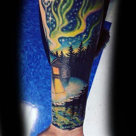 My whole experience was fantastic from start to finish. 50 Northern Lights Tattoo Designs For Men - Aurora ...