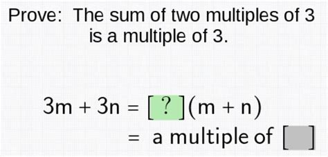 Prove The Sum Of Two Multiples Of 3 Is A Multiple Of 3